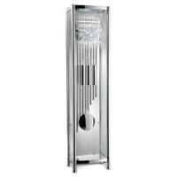 Floor Clock / Grandfather Clock - Kieninger 0126-02-01 Glass & Chrome Floor Clock With Tubular Triple Chimes, Ltd